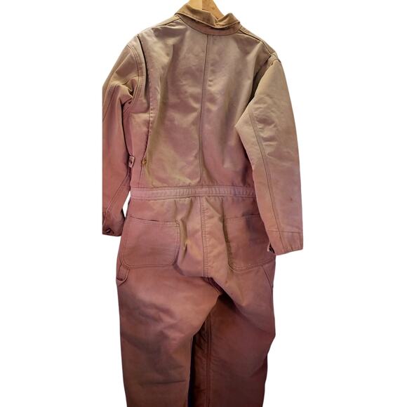 VTG Carhartt Quilted Duck Canvas Coveralls X01 Lined Workwear Men's 2 XL Utility - Picture 2 of 8